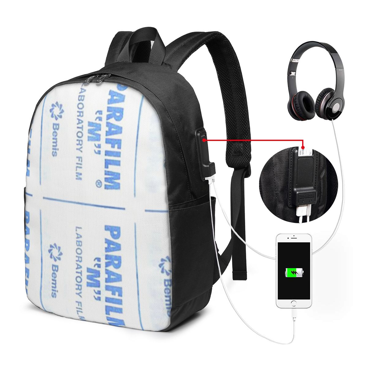 Travel Bags - パラフィルムは救世主です。バックパック、旅行用ノートブックバッグ、コンピューター、大学生、スクールバッグ、男性、女性用のラップトップショルダーバッグです。