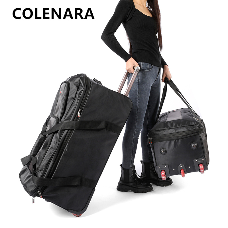 Foldable Rolling Luggage Bag - COLENARA 大容量トロリーバッグ 航空貨物バッグ 32インチ 学校 国際旅行用スーツケース