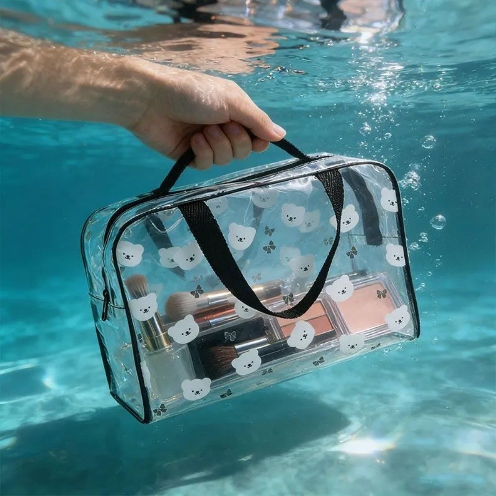 Cosmetic Bags - 耐久性のある大容量トイレタリーバッグ PVC防水コスメティックオーガナイザーメイクアップバッグ