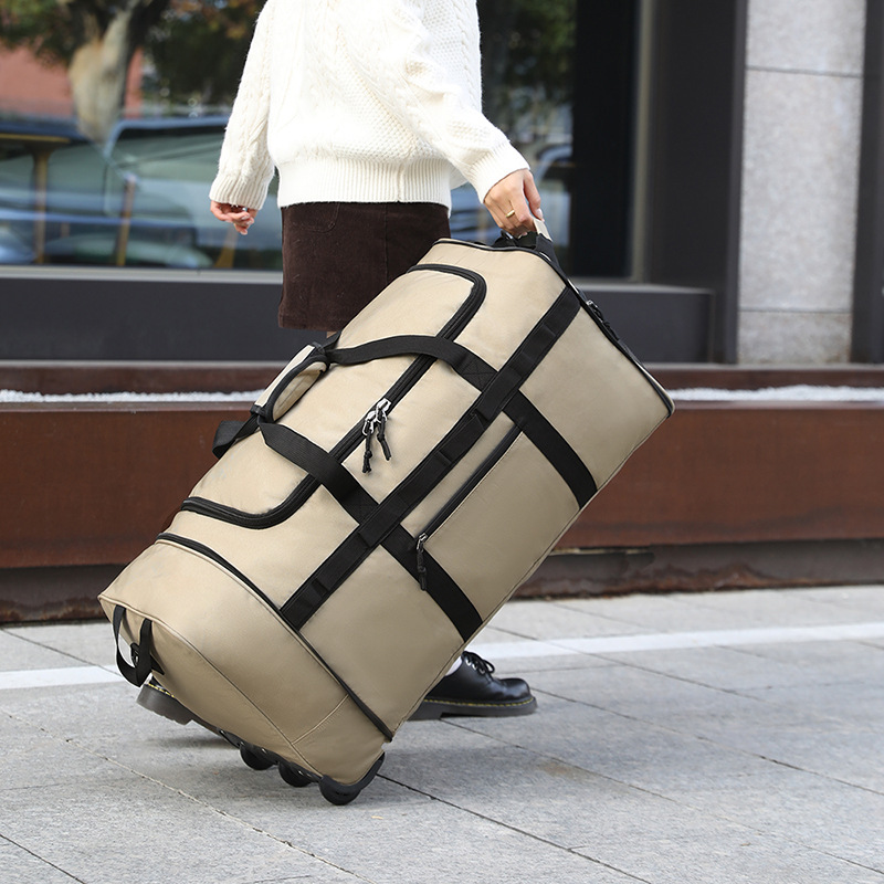Foldable Rolling Luggage Bag - トラベルバッグ 大容量 荷物収納バッグ 折りたたみ式 多機能 ショルダーバッグ