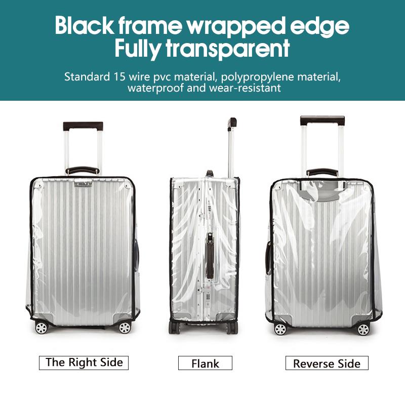Luggage Protective Cover Transparent - ホットセール中！旅行用透明ラゲッジカバー 防水・防塵PVC製 耐摩耗性 20～30インチのスーツケースに適合