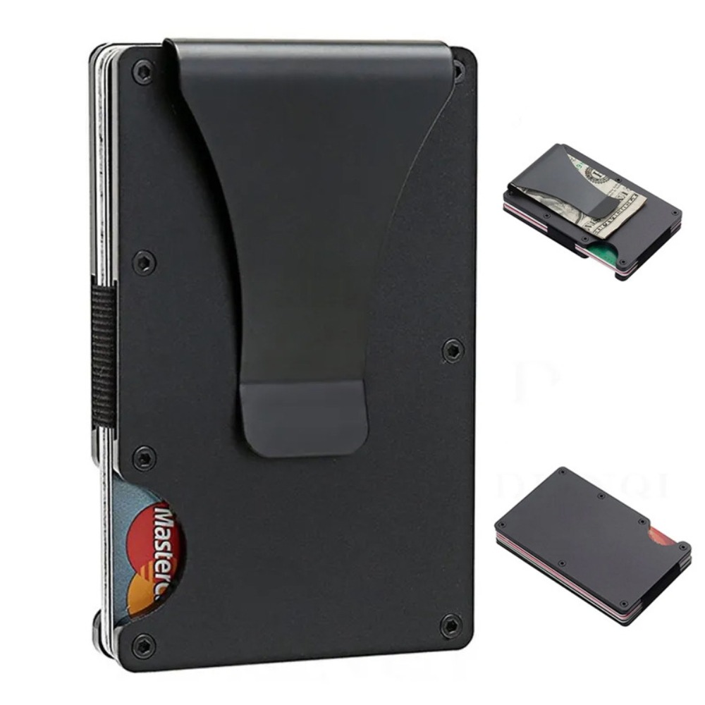 Wallets - アルミ合金 RFID ブロッキングカードホルダー超スリム盗難防止金属財布ミニマリストクレジットカードケースポータブル収納ポーチ