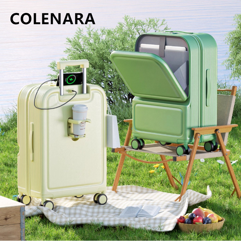 Front Opening Laptop Luggage 24 Inch - COLENARA ABS+PC スーツケース フロントオープニング ラップトップ搭乗ケース 多機能