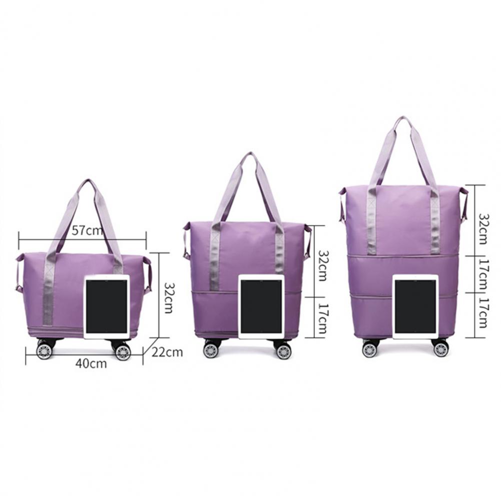 拡張可能なトラベルバッグ、拡張可能なホイール付きローリングダ - Foldable Rolling Luggage Bag のレビューと価格