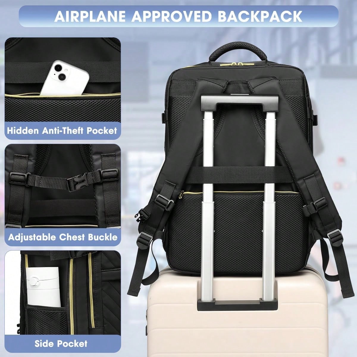 大型機内持ち込みトラベルバックパック - 機内持ち込み可能  - Luggage のレビューと価格