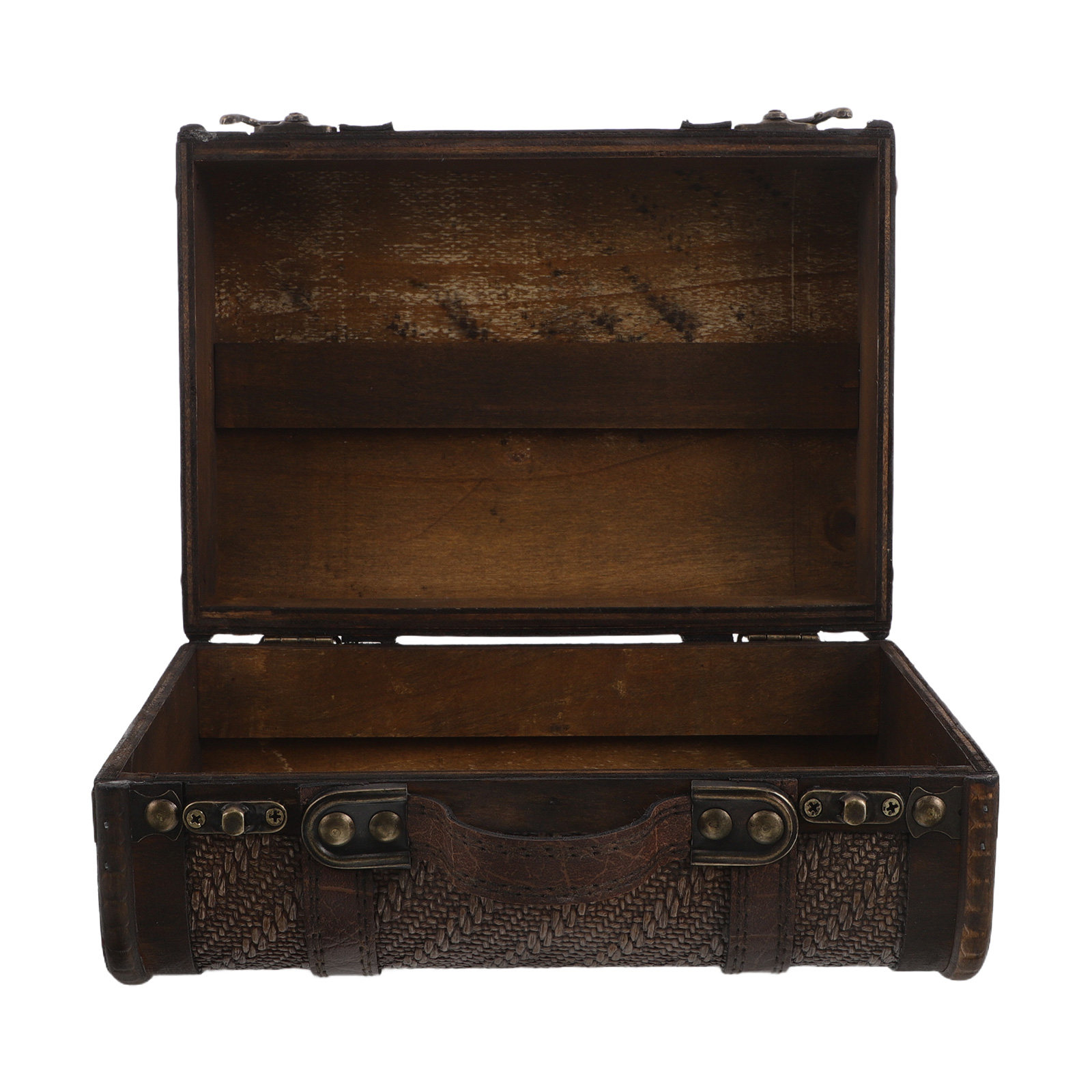 木製ヴィンテージスーツケース装飾収納ボックスレトロトラベルト - Retro Vintage Trunk Suitcase のレビューと価格
