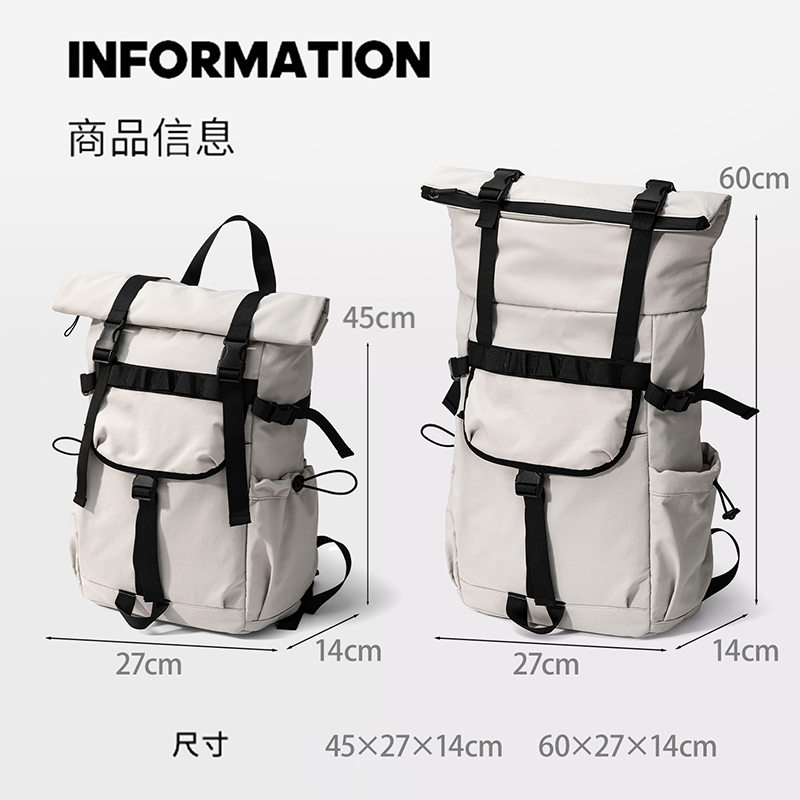 新しいメンズロールマウス拡張式トラベルバックパック、ノートパ - Foldable Rolling Luggage Bag のレビューと価格
