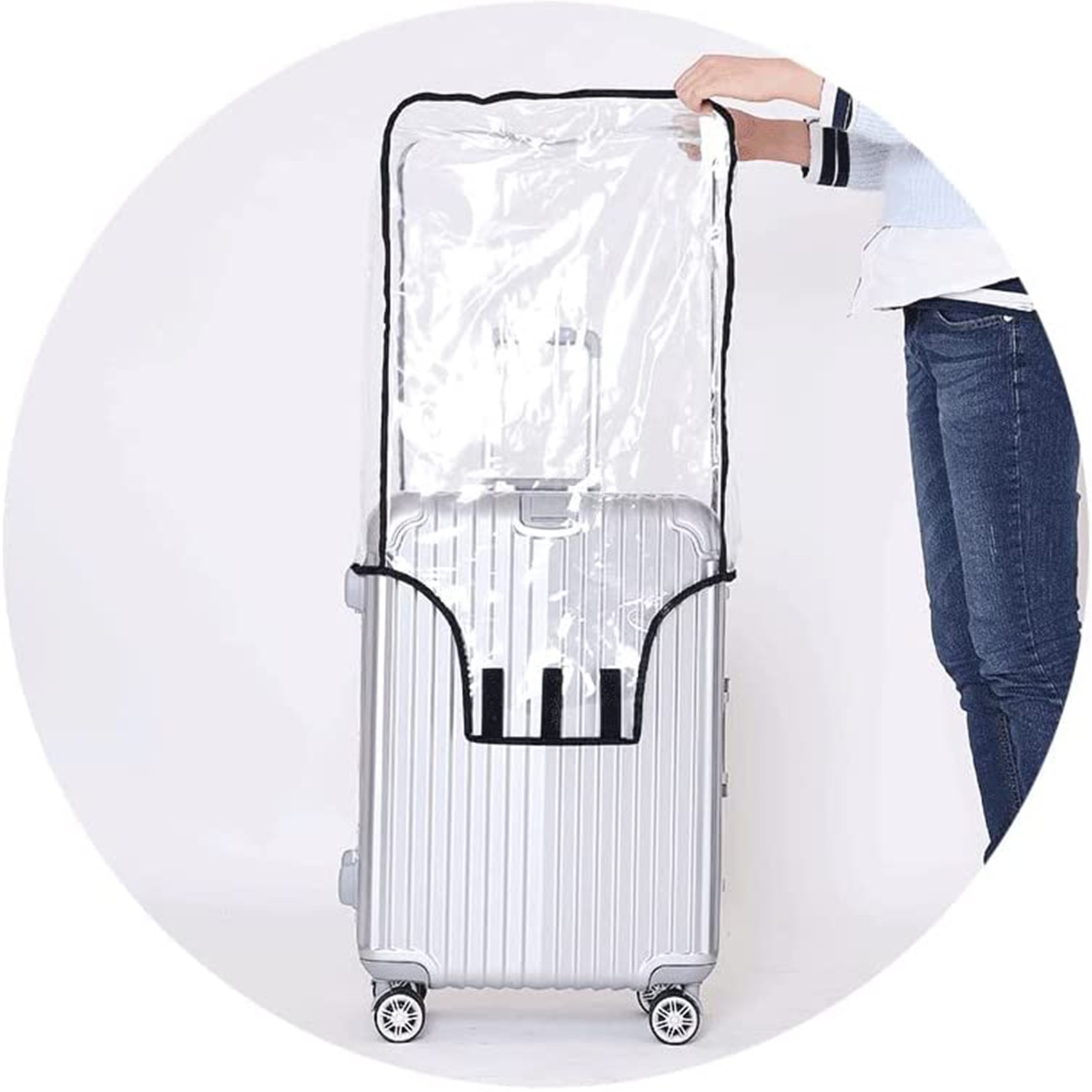 新しい完全透明ラゲージプロテクターカバー 防水 防塵 耐久性 - Waterproof Suitcase Cover Protector のレビューと価格