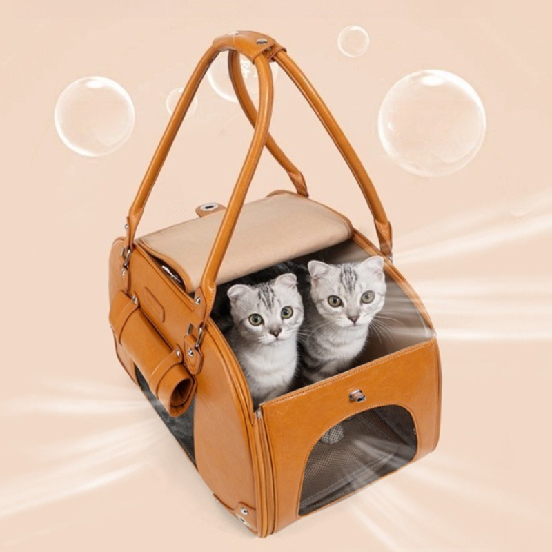 ペットバッグ 防水PUレザー 猫 犬 ペットハンドバッグ ポ - Travel Bags のレビューと価格
