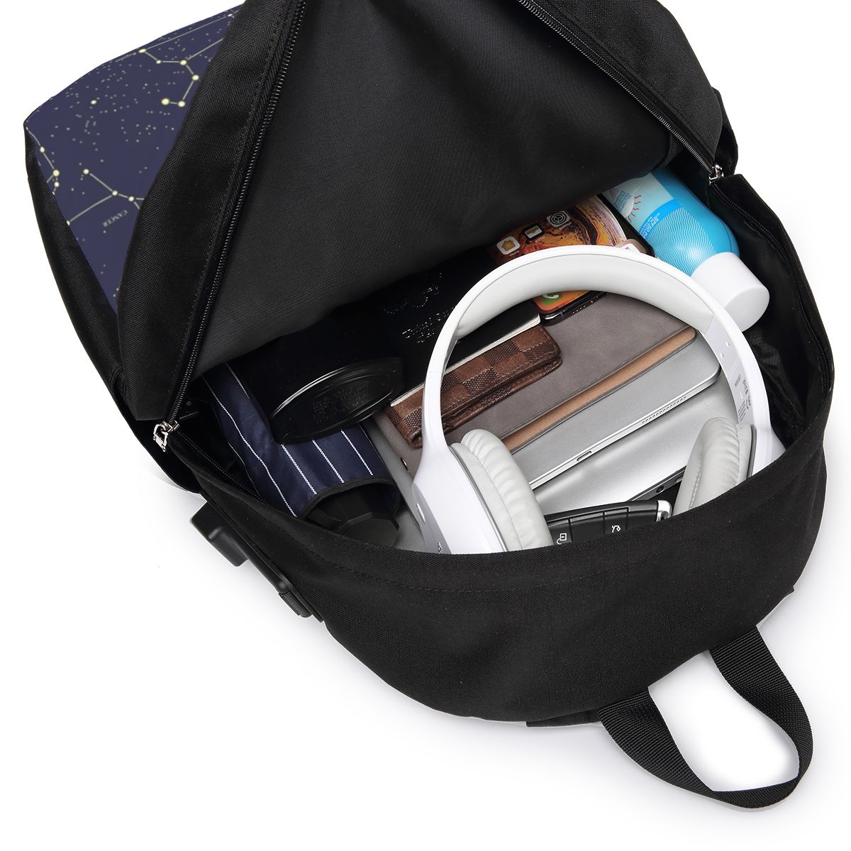 夜空黄金の天体星星座バックパック旅行ノートブックバッグコンピ - Travel Bags のレビューと価格