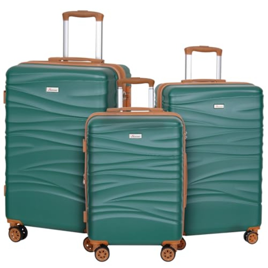 ハードサイド拡張可能な3ピース荷物セット（スピナーホイール付 - Expandable Hard Shell Luggage Set のレビューと価格