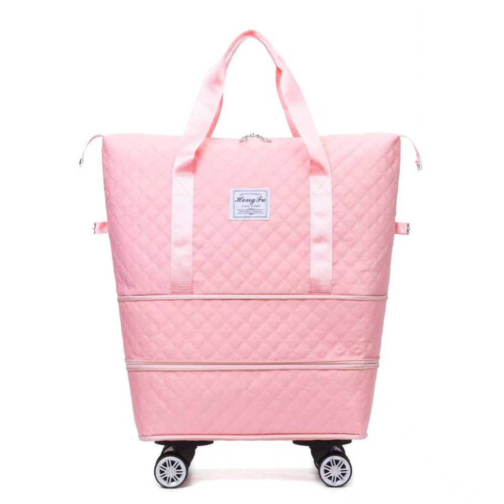 新しいオックスフォード布ダッフルパック大容量折りたたみ荷物シ - Foldable Rolling Luggage Bag のレビューと価格