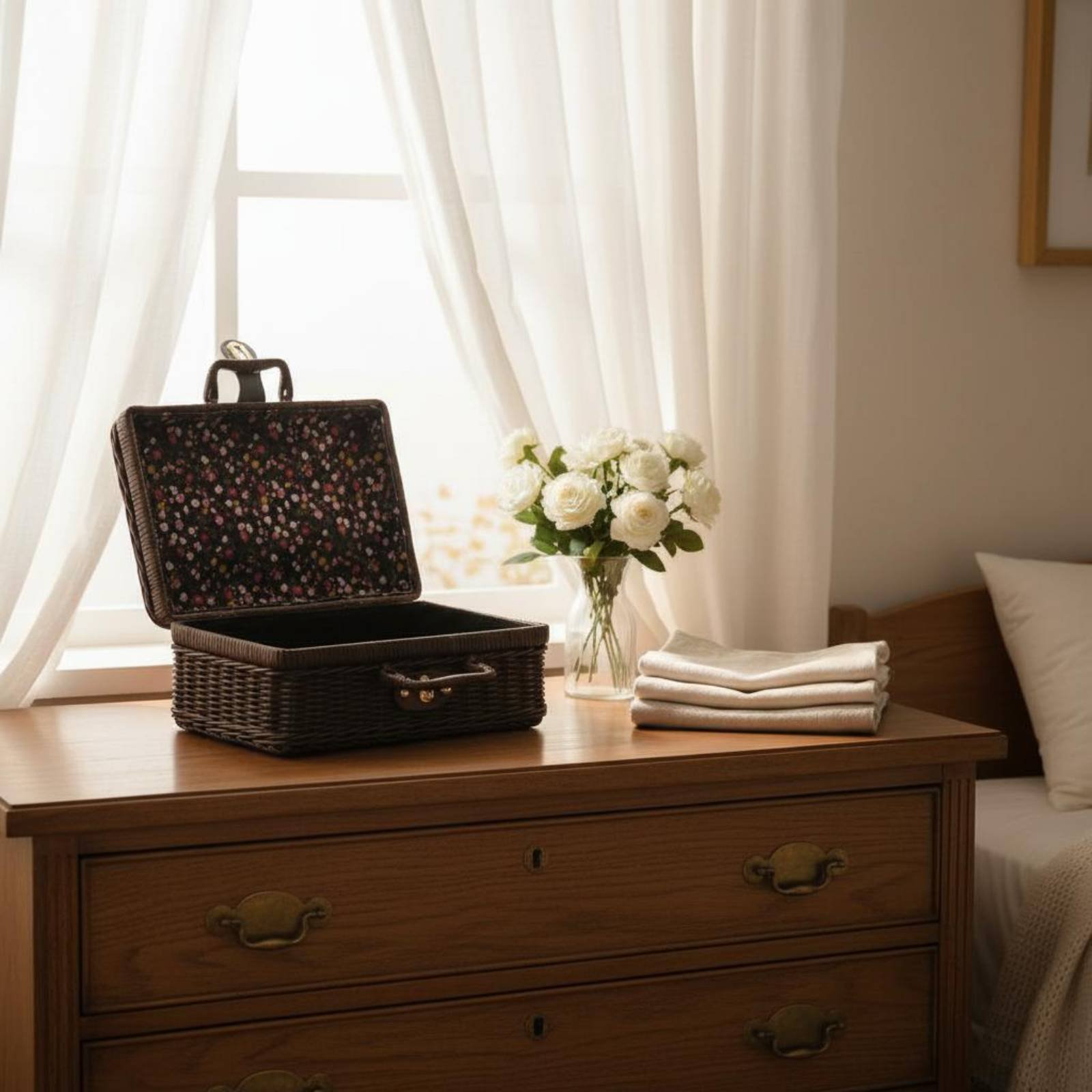 ヴィンテージデザインのスーツケース ハンドル付き織り込みスー - Retro Vintage Trunk Suitcase のレビューと価格