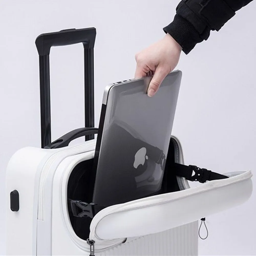 フロントオープン蓋トロリーケース PC スーツケース旅行荷物 - Front Opening Laptop Luggage 24 Inch のレビューと価格