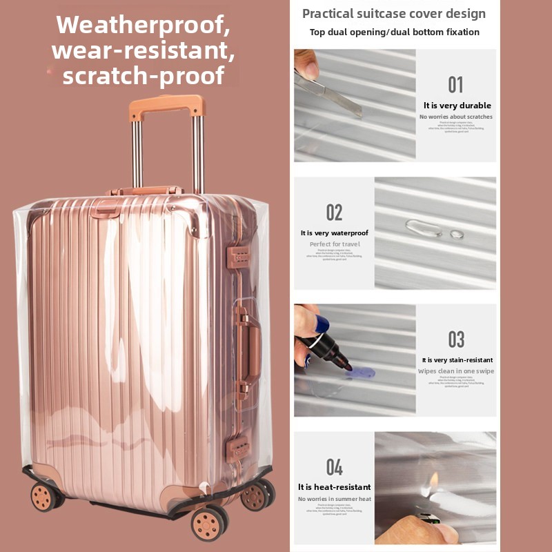 厚手の荷物用保護カバー 透明 防水 耐摩耗性 チェックイン手 - Luggage Protective Cover Transparent のレビューと価格