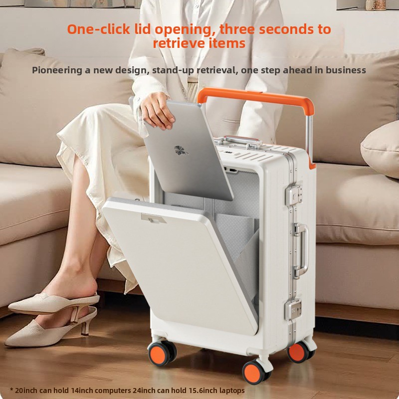 20/24/26インチ アルミフレーム フロントオープン ラ - Spinner Wheel Rolling Suitcase 20 Inch のレビューと価格