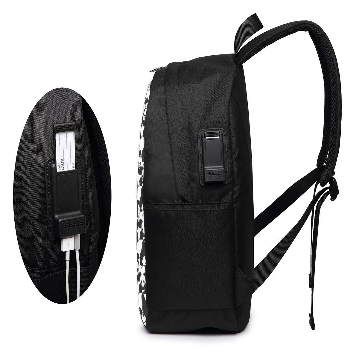 パンダ柄バックパック旅行ノートブックバッグコンピュータ大学生 - Backpacks のレビューと価格