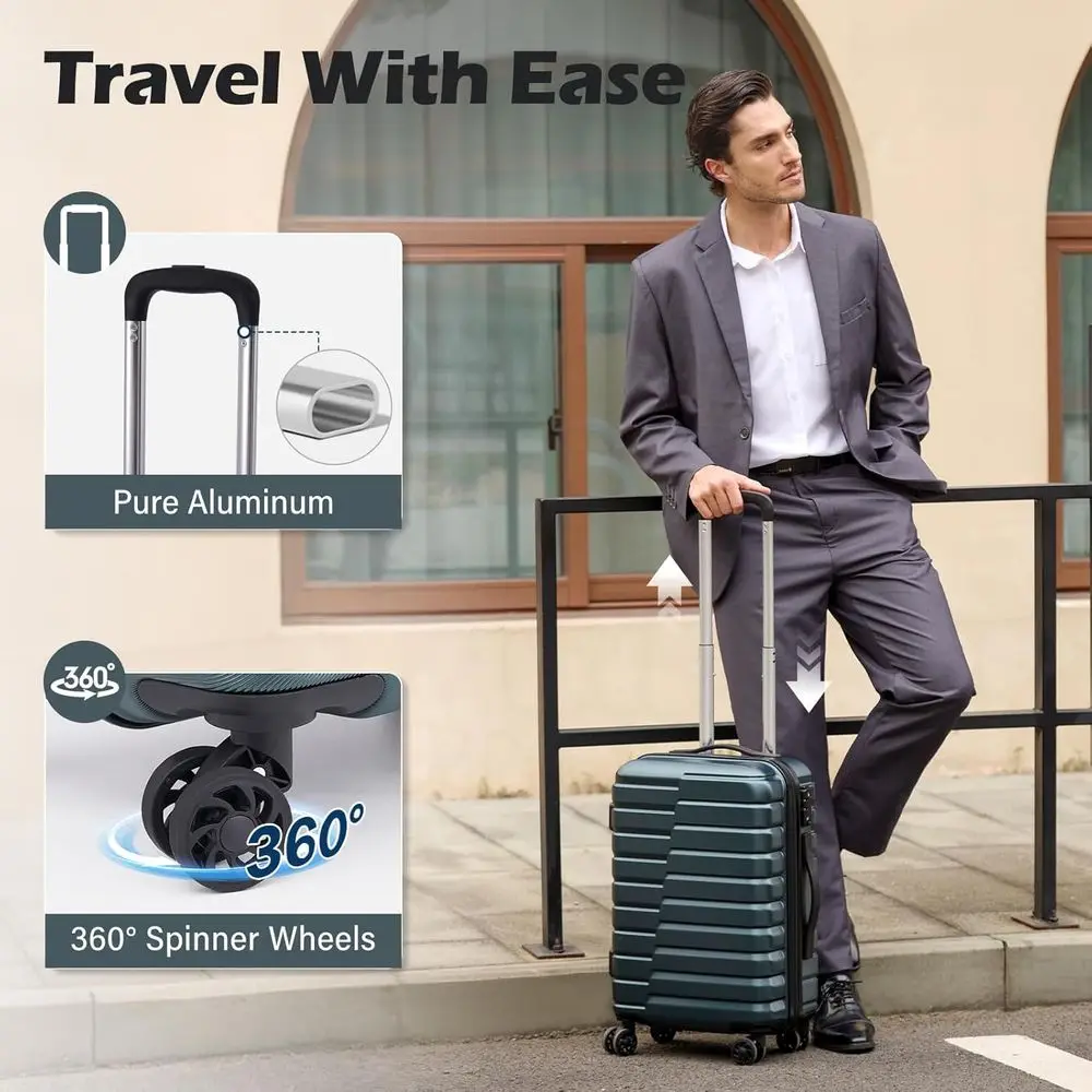 3ピースハードシェルスピナーラゲージセット、拡張可能な大型ス - Expandable Hard Shell Luggage Set のレビューと価格