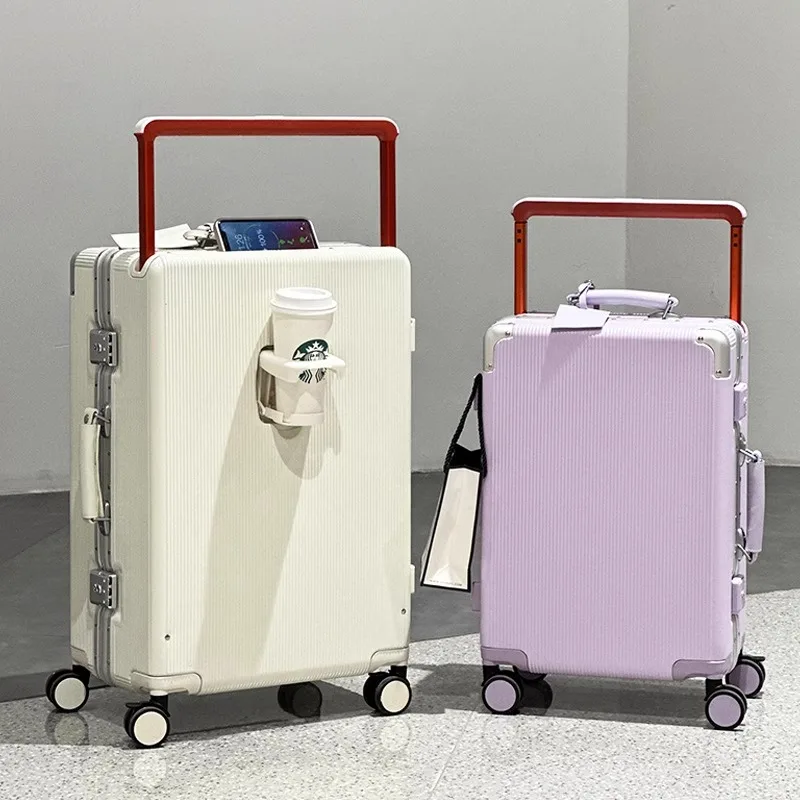 スーツケース 幅広ハンドル トラベルスーツケース メンズ 2 - Aluminum Frame Carry On Luggage のレビューと価格